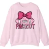 5.2 Pink Out Football Game Day Sweatshirt, Breast Cancer Awareness Cheerleading Pink Football Crewneck
