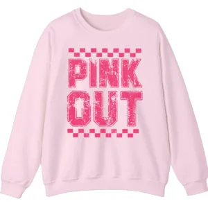 5.2 Pink Out Football Game Day Sweatshirt, Breast Cancer Awareness Cheerleading Pink Football Crewneck