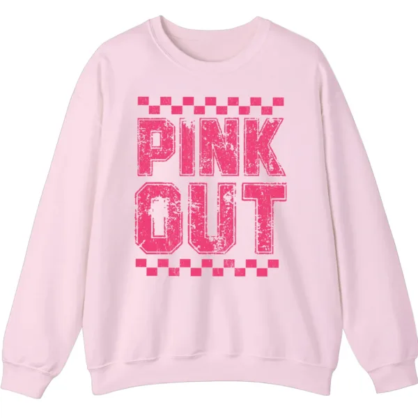 5.2 Pink Out Football Game Day Sweatshirt, Breast Cancer Awareness Cheerleading Pink Football Crewneck