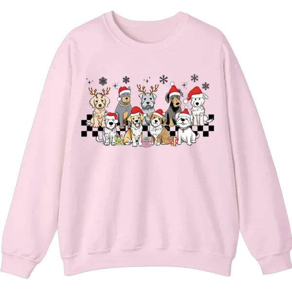 Christmas Dog Breed Sweatshirt, Funny Holiday Dog Mom Gift Pet Lover Crewneck