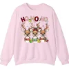 5.2 Reindeer Plaid Scarf Christmas Sweatshirt, Funny Ho Ho Holiday Shirt