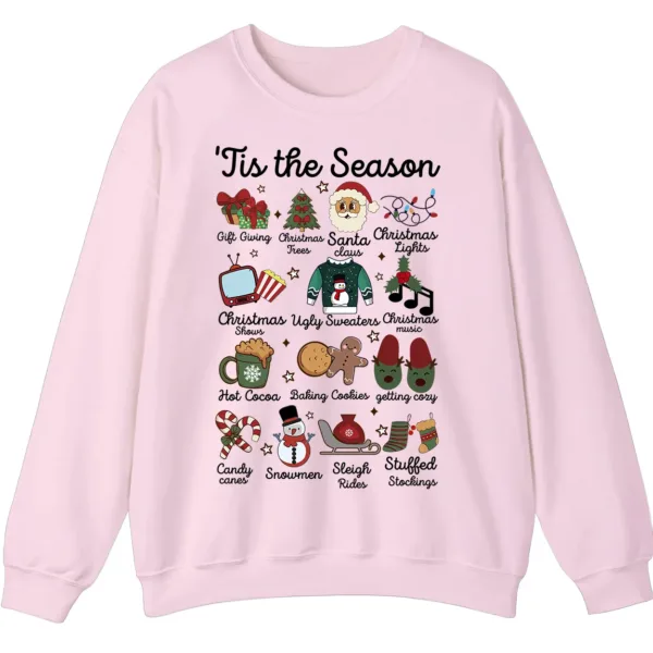 'Tis The Season Christmas Sweatshirt, Hot Cocoa Cookie Holiday Crewneck