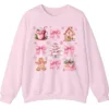 Pink Christmas Cottage Holiday Sweatshirt