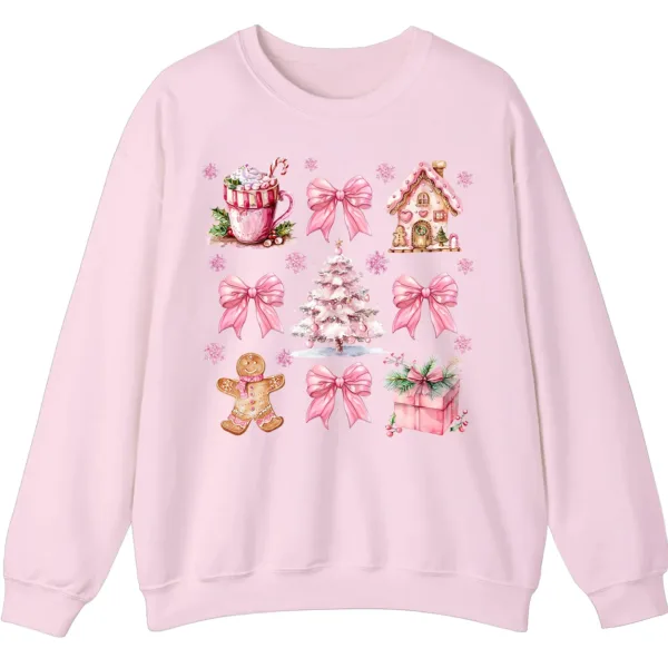 Pink Christmas Cottage Holiday Sweatshirt