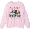 5.2 Mooey Christmas Highland Cow Truck Sweatshirt