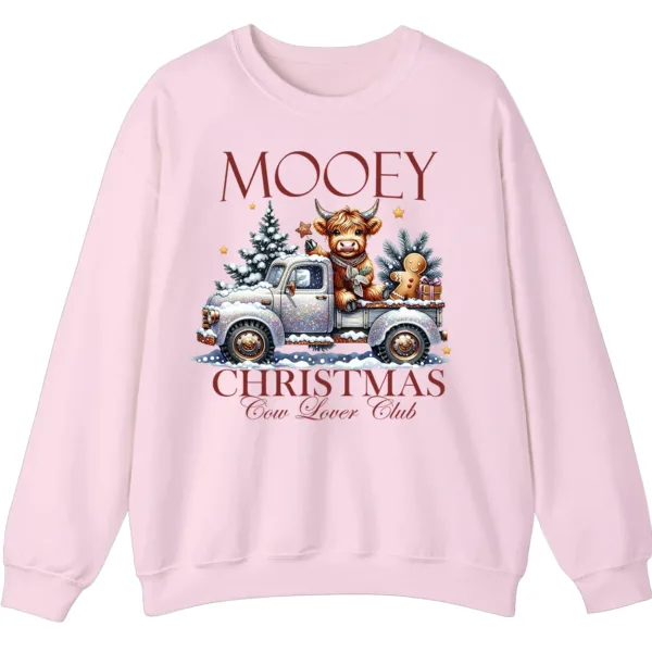 5.2 Mooey Christmas Highland Cow Truck Sweatshirt