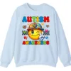 Autism Awareness Smiley Face Sweatshirt, Cute Happy Face Neurodiversity Crewneck
