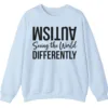 5.3 Seeing The World Differently Neurodiversity Sweatshirt, Minimalist Autism Acceptance Pullover