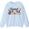 Baseball Mom Sweatshirt, Game Day Sports Mom Pullover, Leopard Pattern Crewneck