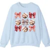 Sporty Girl Aesthetic Baseball Theme Crewneck Gift Idea