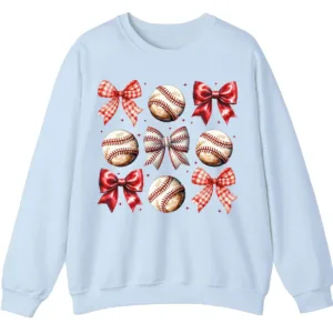 Sporty Girl Aesthetic Baseball Theme Crewneck Gift Idea