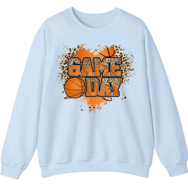 Basketball Game Day Graphic Crewneck Sweatshirt