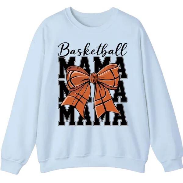 Basketball Mama Bow Crewneck Sweatshirt