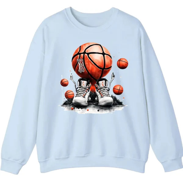 Basketball Sneakers Graphic Crewneck Sweatshirt Streetwear