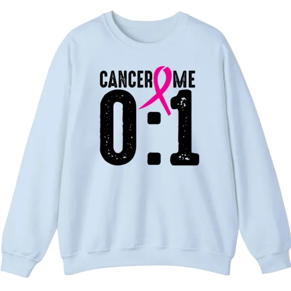 Cancer 0 Me 1 Pink Ribbon Survivor Crewneck Sweatshirt