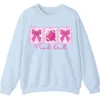 5.3 Pink Out Football Game Day Sweatshirt, Breast Cancer Awareness Cheerleading Pink Football Crewneck