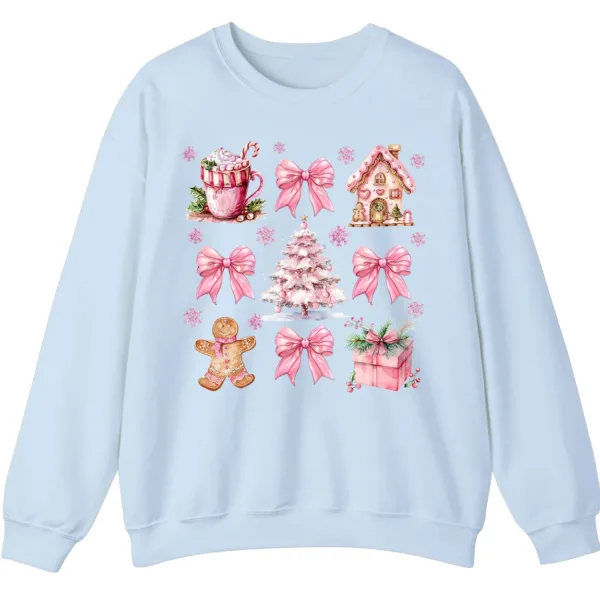 Pink Christmas Cottage Holiday Sweatshirt