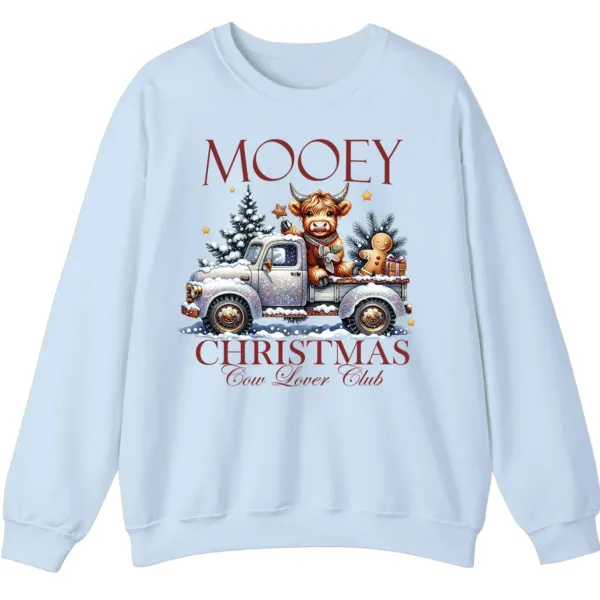 5.3 Mooey Christmas Highland Cow Truck Sweatshirt