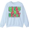 Merry And Bright Checkerboard Christmas Sweatshirt