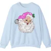 5.3 Sparkly Pink Disco Santa Claus Sweatshirt