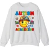 Autism Awareness Smiley Face Sweatshirt, Cute Happy Face Neurodiversity Crewneck