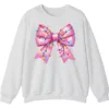 Pink Christmas Lights Bow Sweatshirt