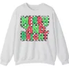 Merry And Bright Checkerboard Christmas Sweatshirt
