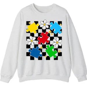 5.4 "I Would Not Change You For The World" Autism Mom Shirt, Puzzle Piece Bow Tie Support Gift