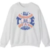 Baseball Christmas Crewneck Sweatshirt - 'Tis The Season Bow Graphic