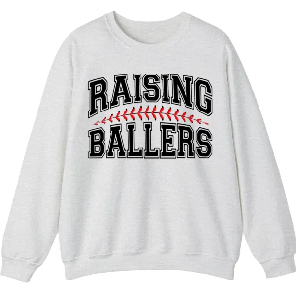 Raising Ballers Sweatshirt, Baseball Mom Crewneck, Softball Game Day Pullover, Sports Parent Gift