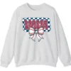 Leopard Print Mama Baseball Bow Sweatshirt, Checkered Game Day Crewneck, Pink Cheetah Softball Mom Pullover