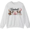 Baseball Mom Sweatshirt, Game Day Sports Mom Pullover, Leopard Pattern Crewneck