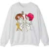 Feminine Glitter Baseball Bow Crewneck Sweatshirt Pink