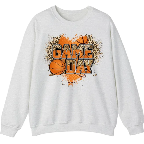 Basketball Game Day Graphic Crewneck Sweatshirt