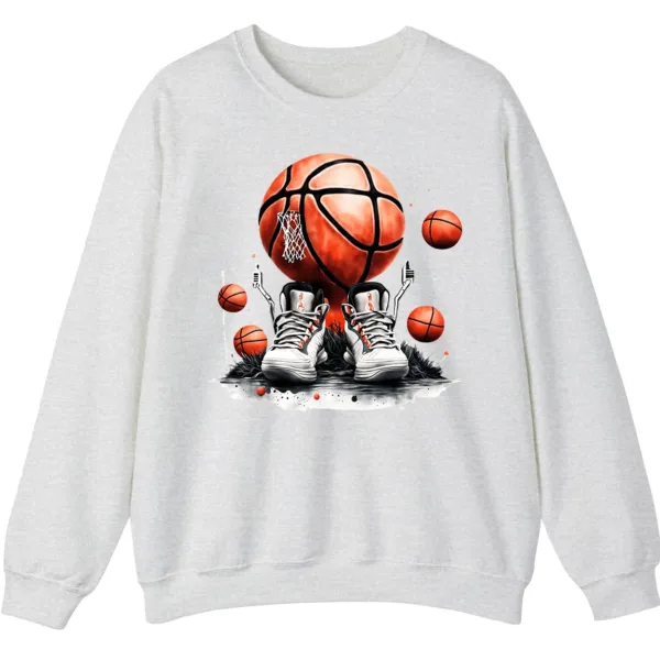 Basketball Sneakers Graphic Crewneck Sweatshirt Streetwear