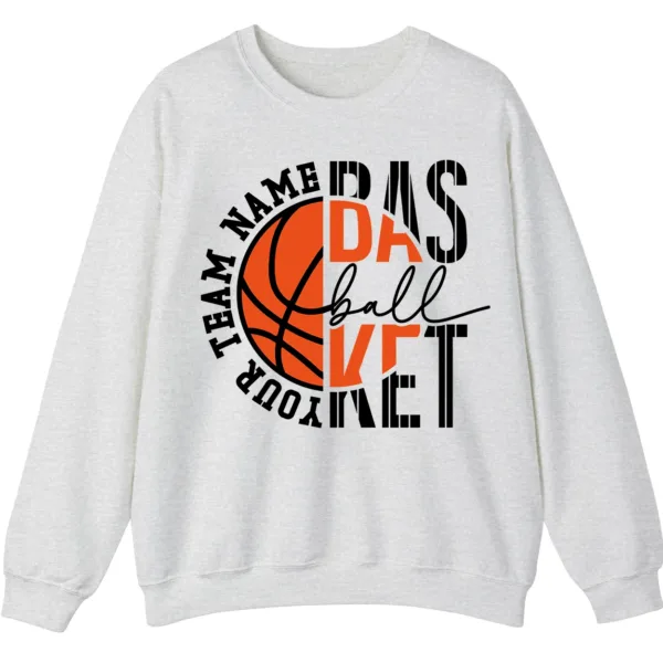 Personalized Basketball Team Name Crewneck Sweatshirt