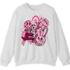 5.4 Retro Pink Warrior Leopard Smiley Face Awareness Crewneck