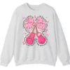 Together We Fight Pink Ribbon Boxing Gloves Crewneck Sweatshirt