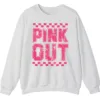 5.4 Pink Out Football Game Day Sweatshirt, Breast Cancer Awareness Cheerleading Pink Football Crewneck