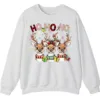 5.4 Reindeer Plaid Scarf Christmas Sweatshirt, Funny Ho Ho Holiday Shirt