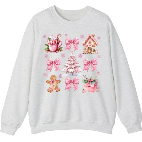 Pink Christmas Cottage Holiday Sweatshirt