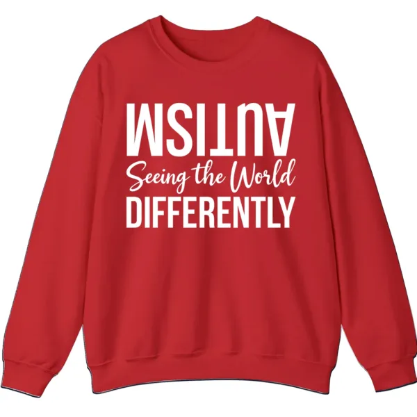 5.5 Seeing The World Differently Neurodiversity Sweatshirt, Minimalist Autism Acceptance Pullover