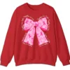 Breast Cancer Awareness Pink Ribbon Bow Sweatshirt, Together We Fight, Together We Win