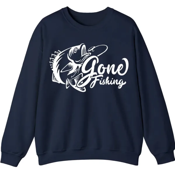 5.6 "Gone Fishing" Crewneck Sweatshirt - Classic Bass Graphic Apparel