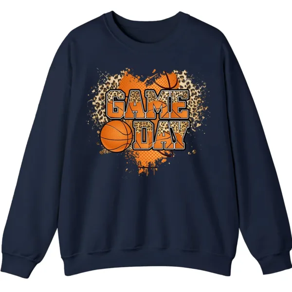 Basketball Game Day Graphic Crewneck Sweatshirt