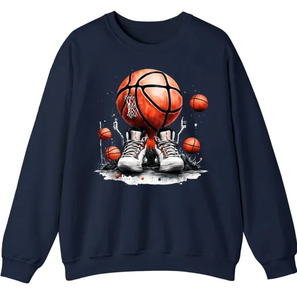 Basketball Sneakers Graphic Crewneck Sweatshirt Streetwear