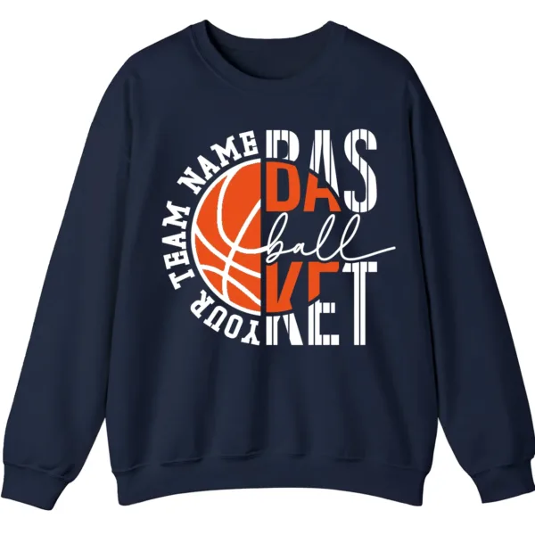 Personalized Basketball Team Name Crewneck Sweatshirt