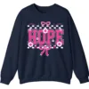 HOPE Breast Cancer Awareness Pink Ribbon Crewneck Sweatshirt