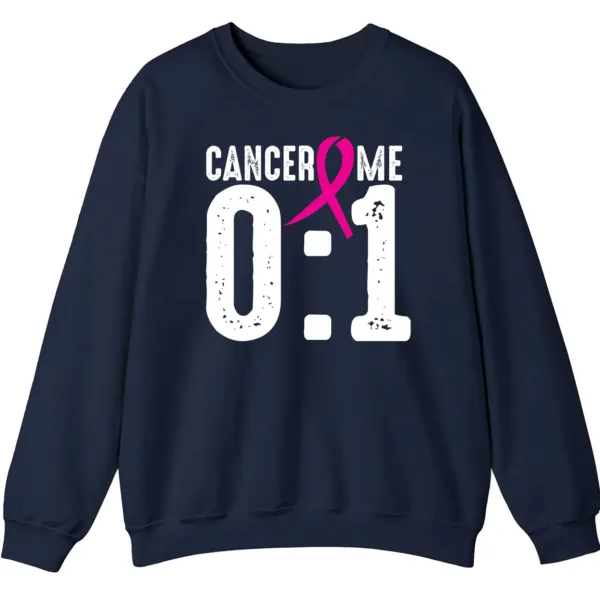 Cancer 0 Me 1 Pink Ribbon Survivor Crewneck Sweatshirt