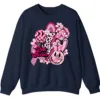 5.6 Retro Pink Warrior Leopard Smiley Face Awareness Crewneck